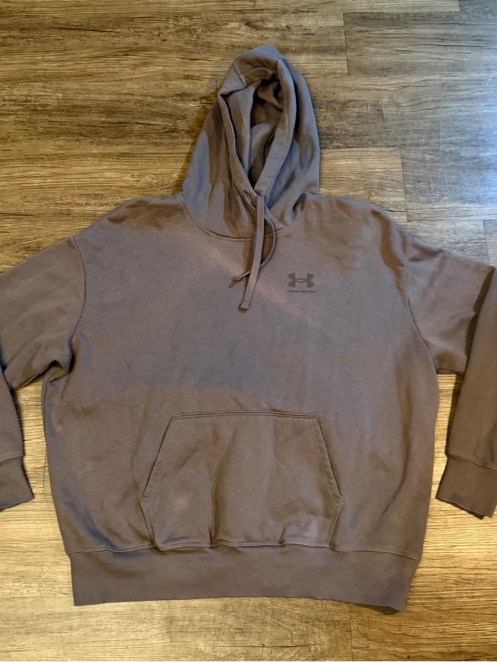 Under Armour Men's Brown Pullover Hoodie with Logo